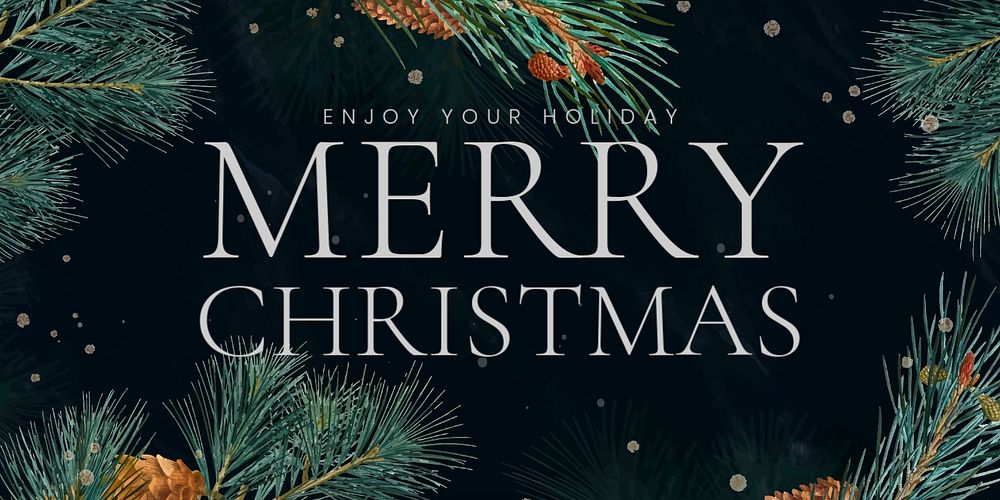  Christmas Twitter header template, editable text