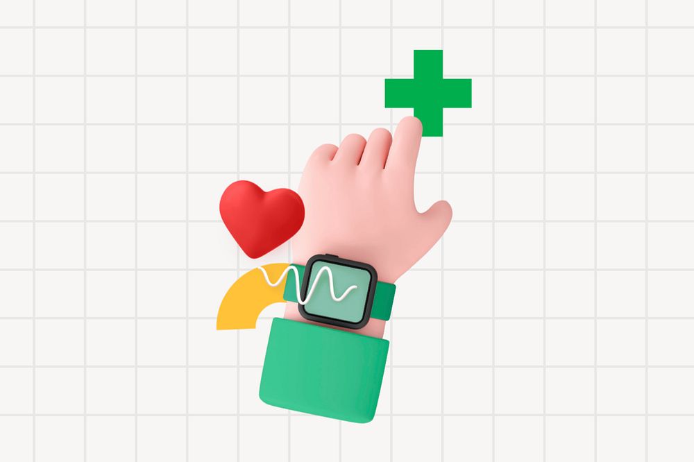 Healthcare service, colorful 3d editable design