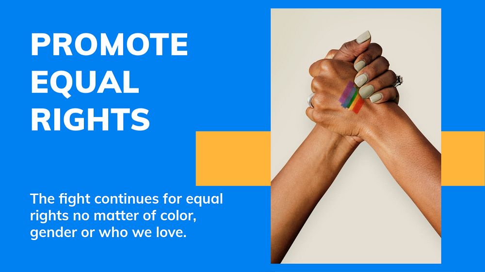 Equal rights blog banner template, pride month celebration