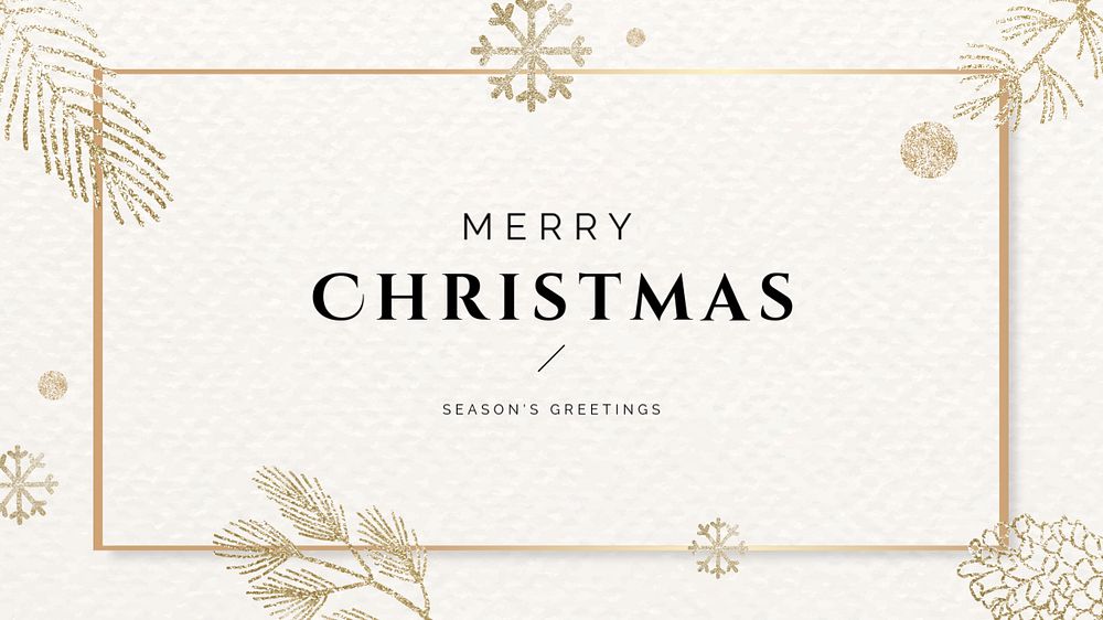 Merry Christmas Facebook cover template, editable design 