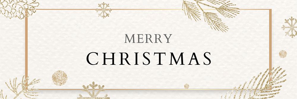 Christmas greetings Twitter header template, editable text