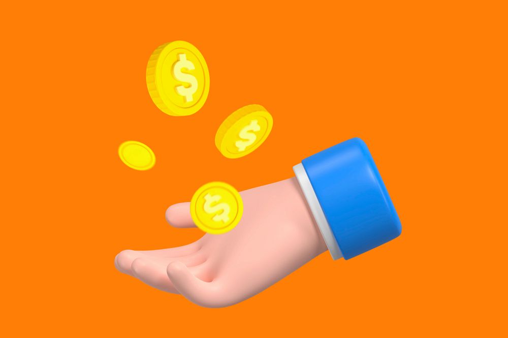 Personal income, colorful 3d editable design