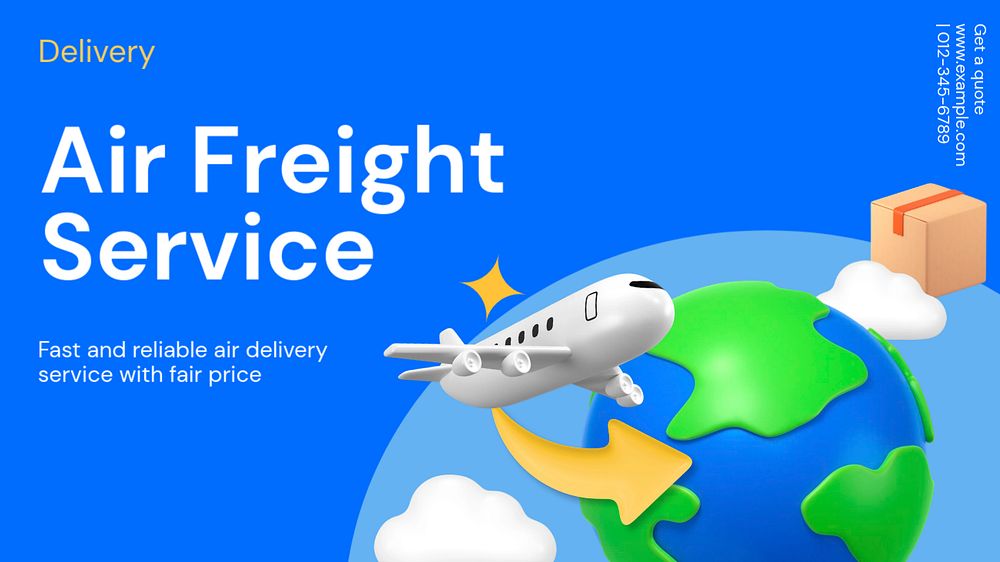 Logistic service  Facebook cover template, editable business design