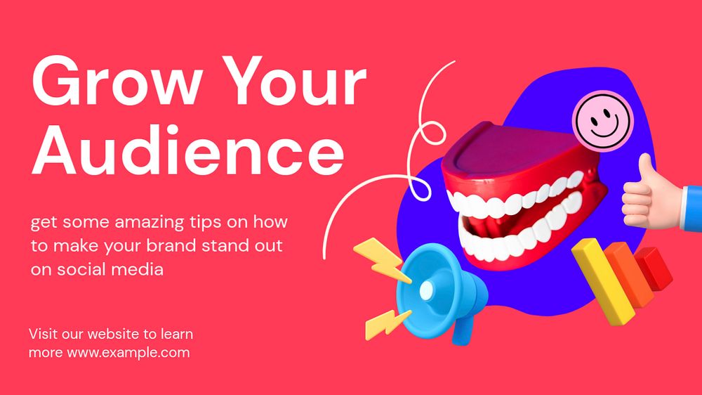 Audience strategy blog banner template, editable business design