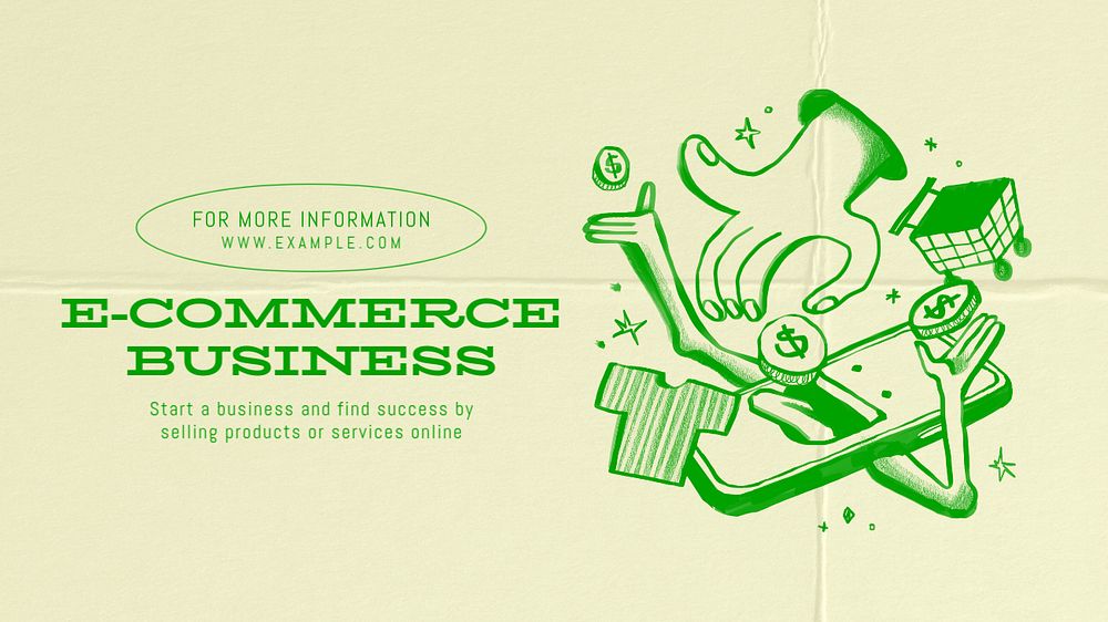 E-commerce business blog banner template, editable design