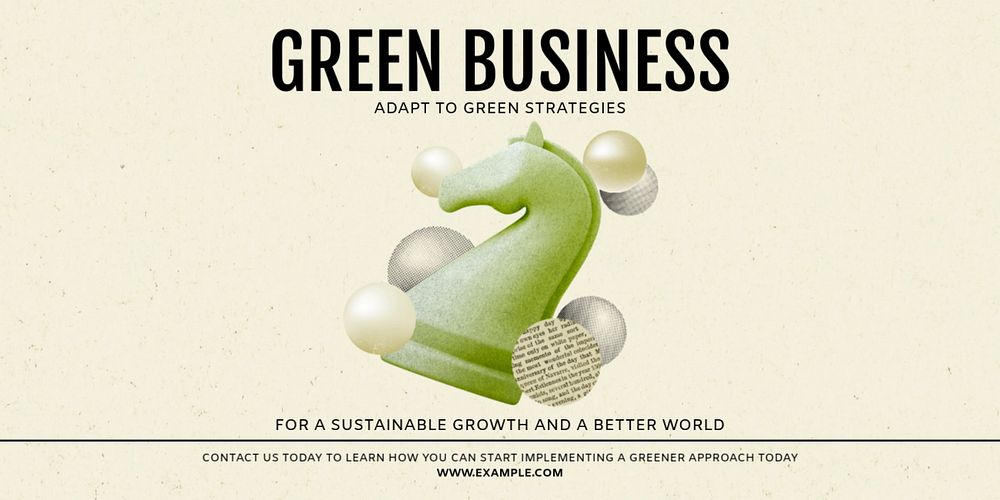 Green business editable blog and social media banner template