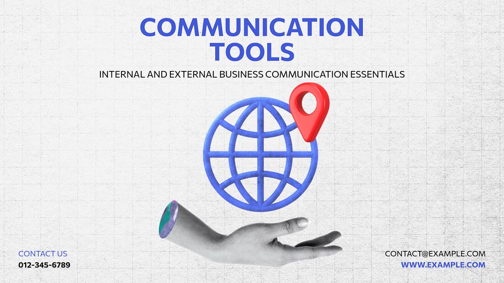 Business communication tools editable presentation slide template 