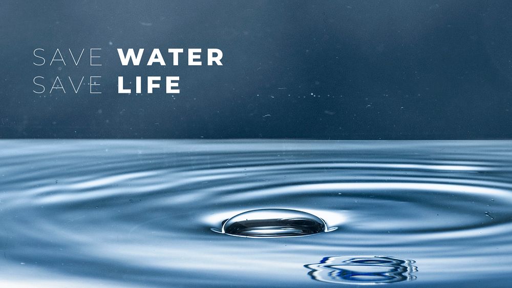 Save water blog banner template, editable design