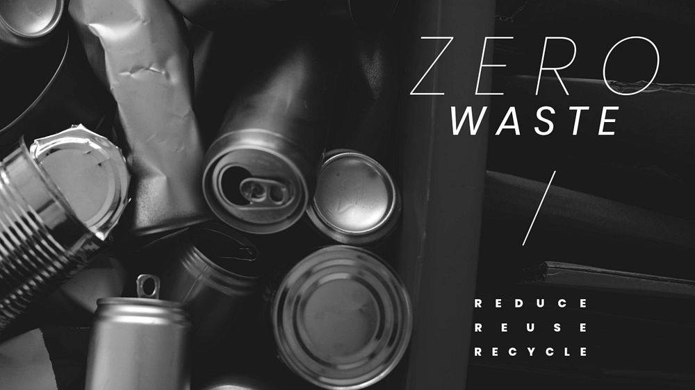 Zero waste Facebook cover template, editable text