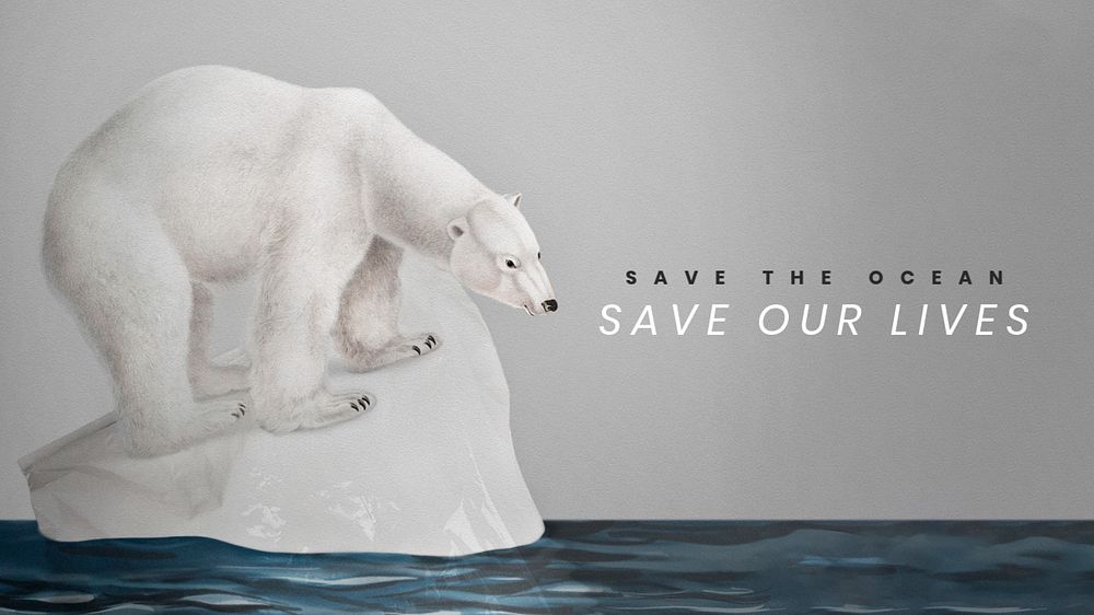 Save wildlife Facebook cover template, editable text