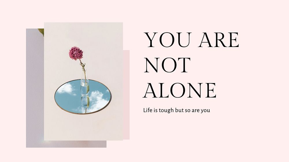 Motivation quote Facebook cover template, editable minimal design