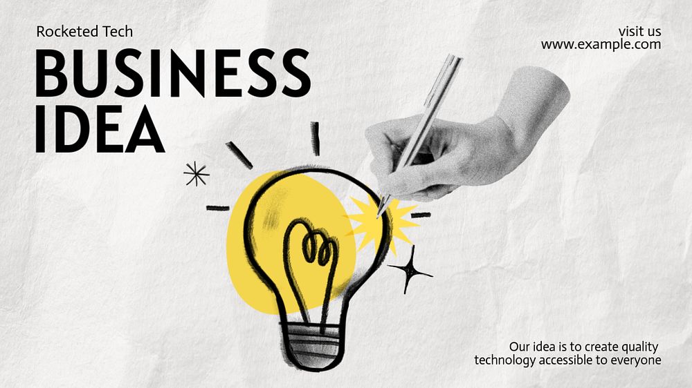 Business idea blog banner template, editable design