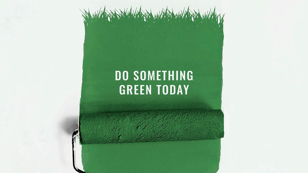 Go green blog banner template, editable text