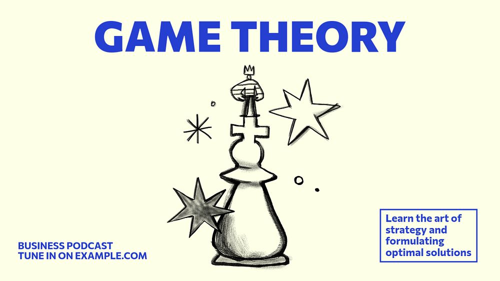 Game theory blog banner template, editable design