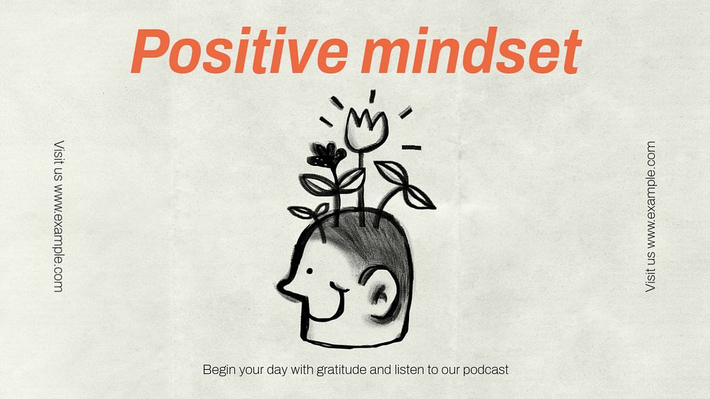 Positive mindset PowerPoint presentation template, editable design