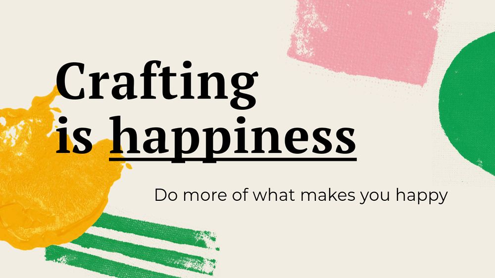 Paint stamp blog banner template, editable art motivational