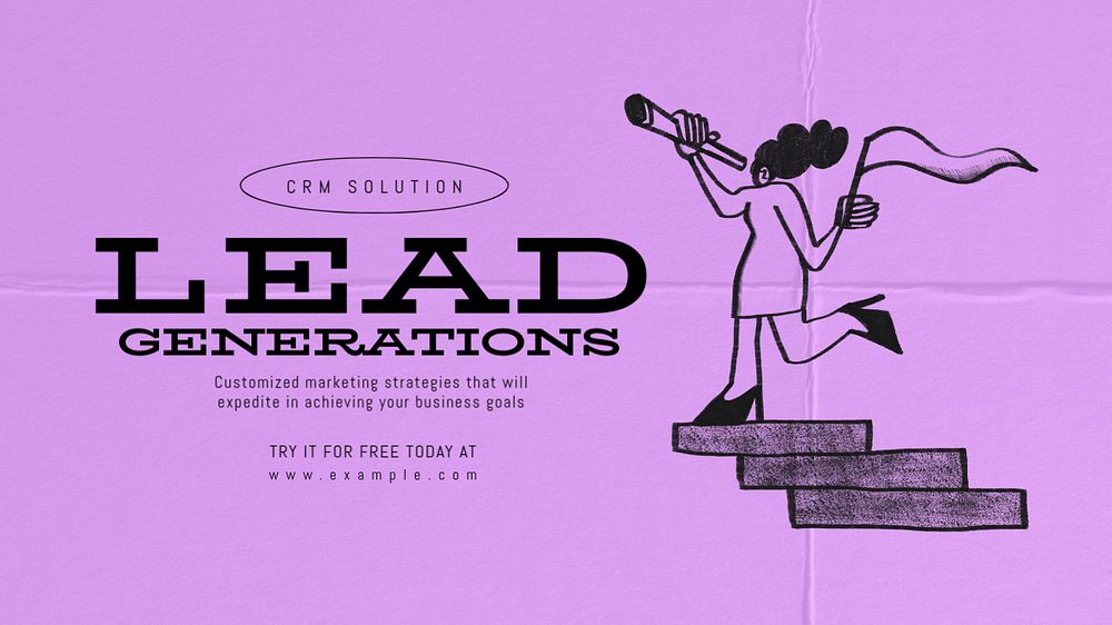 Lead generations blog banner template, editable design