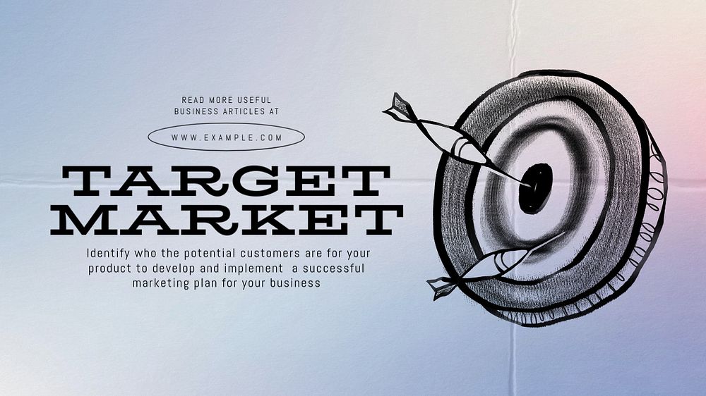 Target market blog banner template, editable design