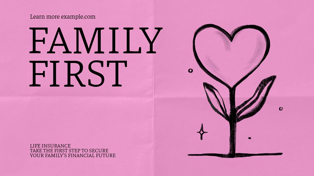 Family first YouTube thumbnail template, editable design