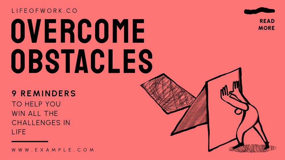 Overcome obstacles PowerPoint presentation template, editable design