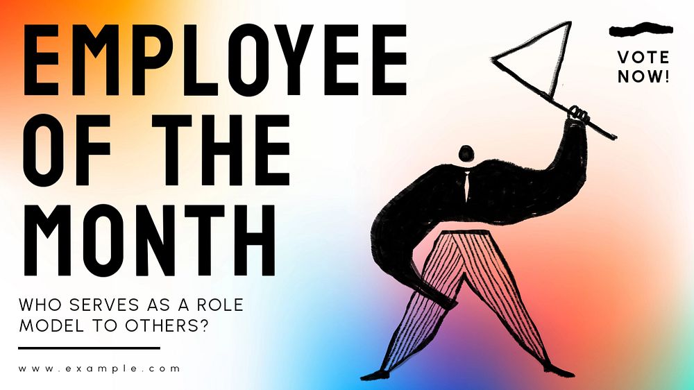 Employee of the month template, editable presentation