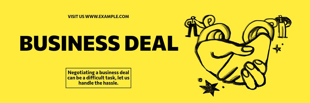 Business deal Twitter header template, editable design