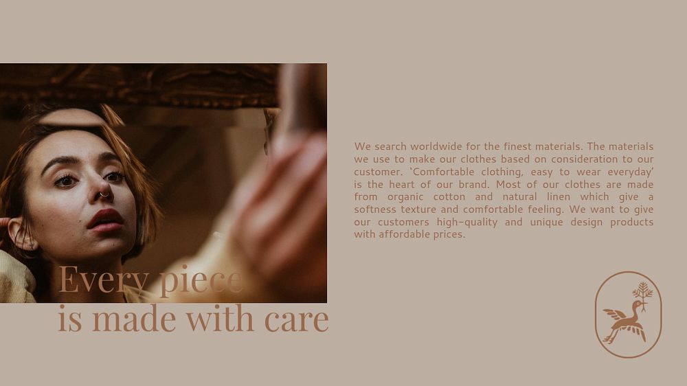 Ethical fashion blog banner template, editable design