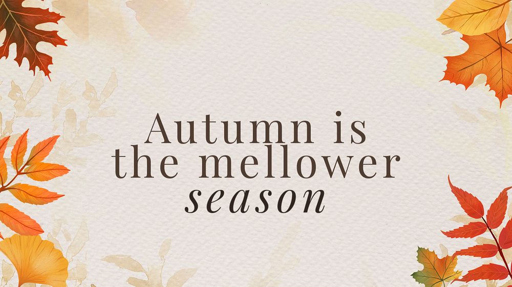 Autumn quote blog banner template, editable text