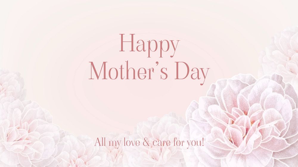 Mother's day blog banner template, editable flower design