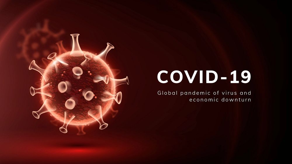 Covid-19 pandemic blog banner template, editable design