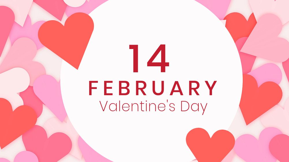 Valentine’s event computer wallpaper template, editable design