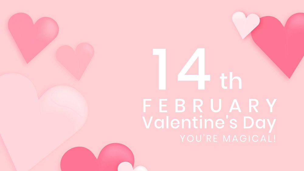 Valentine’s day blog banner template, editable design