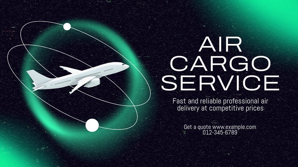 Air cargo blog banner template, editable logistics design