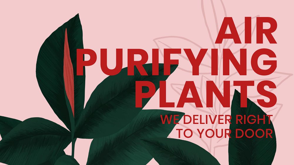 Plant Facebook cover template, editable design