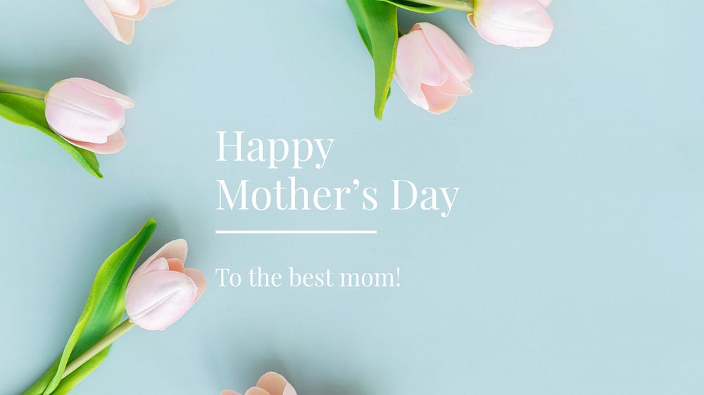 Mother's day blog banner template, editable flower design