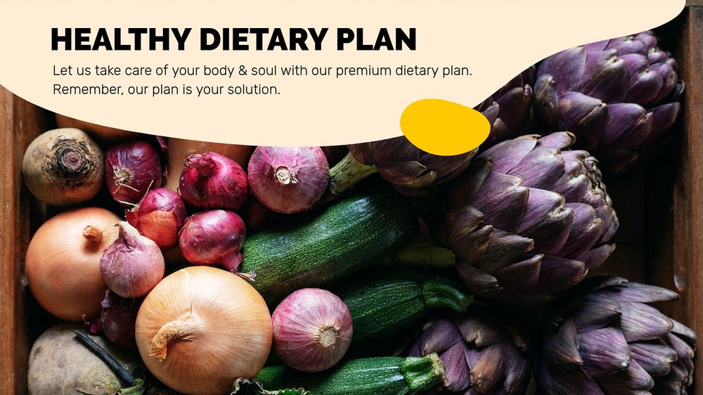 Healthy diet Facebook cover template, editable text