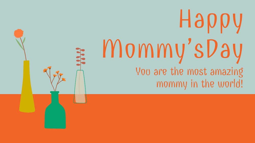 Mother's day blog banner template, editable flower design