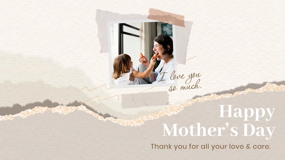 Mother's day  blog banner template, editable design 