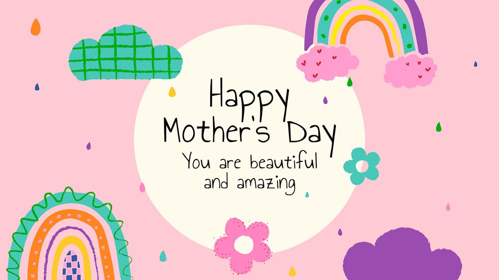 Mother's day Facebook cover template, editable design