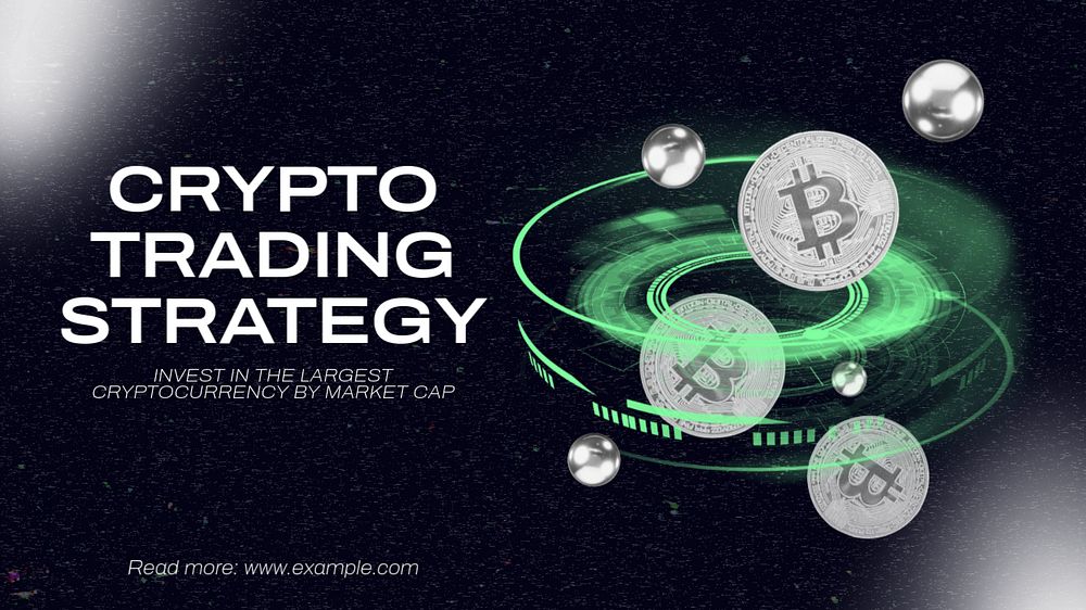 Crypto investment blog banner template, editable innovative financial design