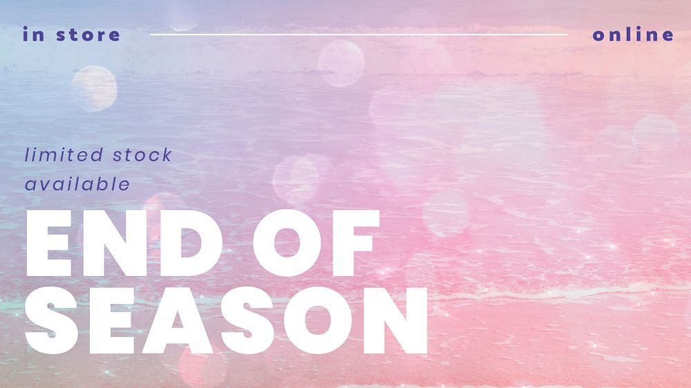 End of season sale blog banner template, editable ad