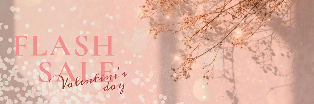 Valentine's day sale  Twitter header template, editable design