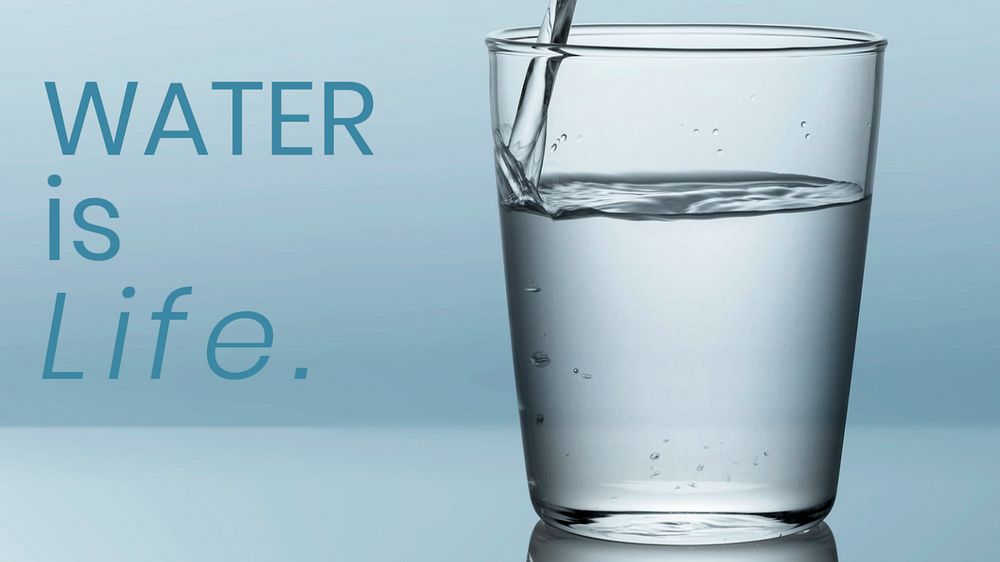 Water is life blog banner template, editable text