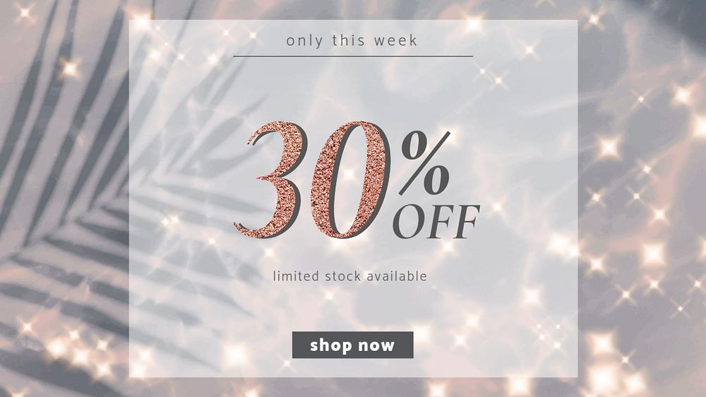 Aesthetic sale blog banner template, editable ad