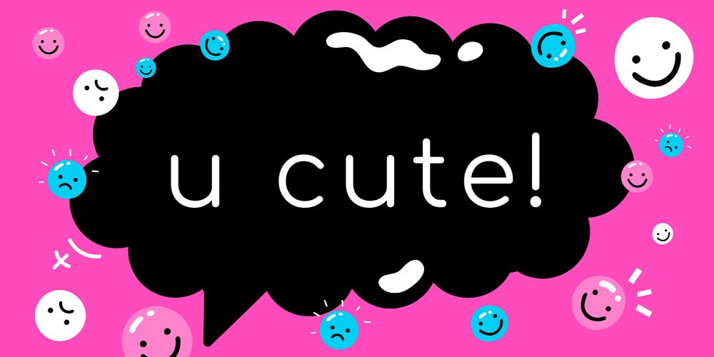 U cute! Twitter post template, editable design