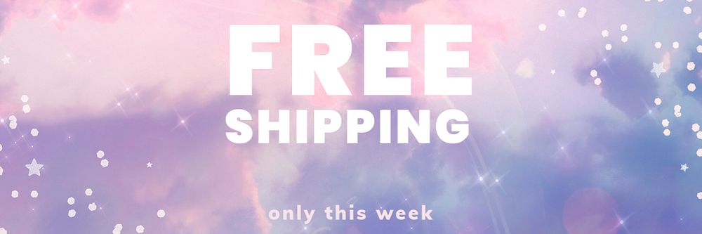 Free shipping   Twitter header template, editable design