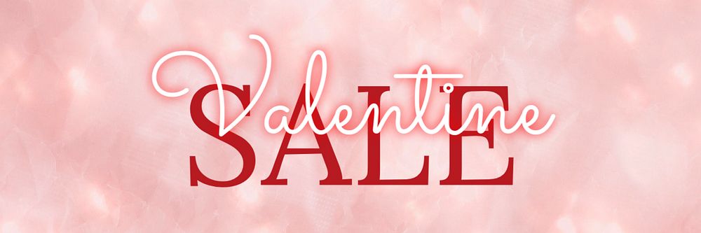 Valentine's day sale  Twitter header template, editable design