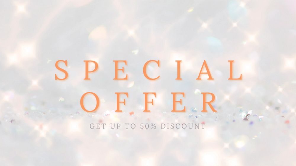 Special offer blog banner template, editable ad