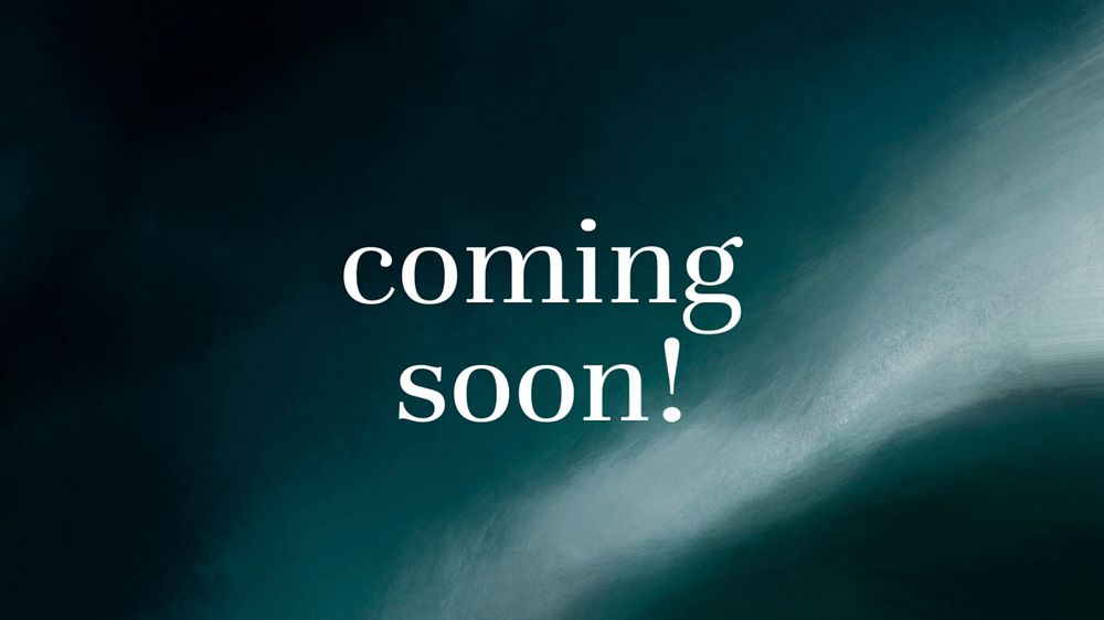 Coming soon blog banner template, editable dark aesthetic design