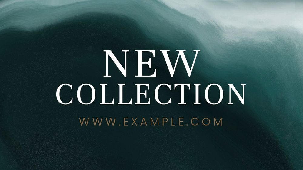 New collection blog banner template, editable dark aesthetic design